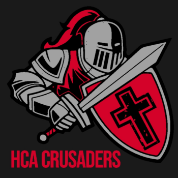 HCA Crusaders Knight with a sword and shield (black background version)